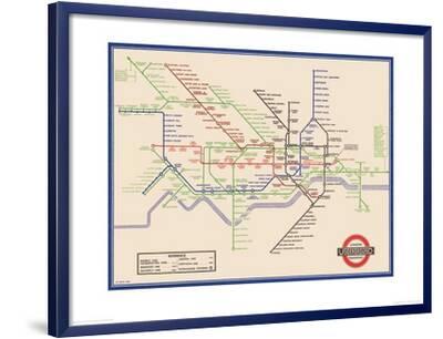 Large Framed Print Picture Poster Vintage 1933 London Underground Tube Map Large Framed Print Picture Poster Vintage 1933 London Underground Tube Map